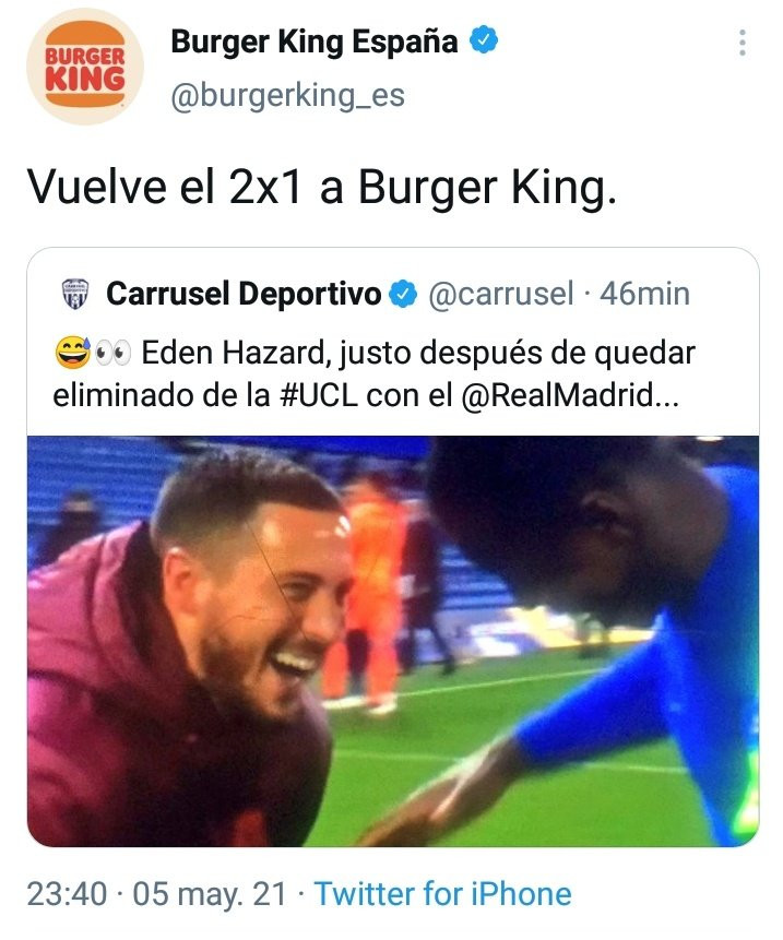 Vacile de Burger King sobre las imágenes de Hazard / Redes