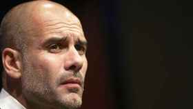 Pep Guardiola, técnico del Manchester City, mezcla el 'procés' con el juicio a Rosell  / EFE