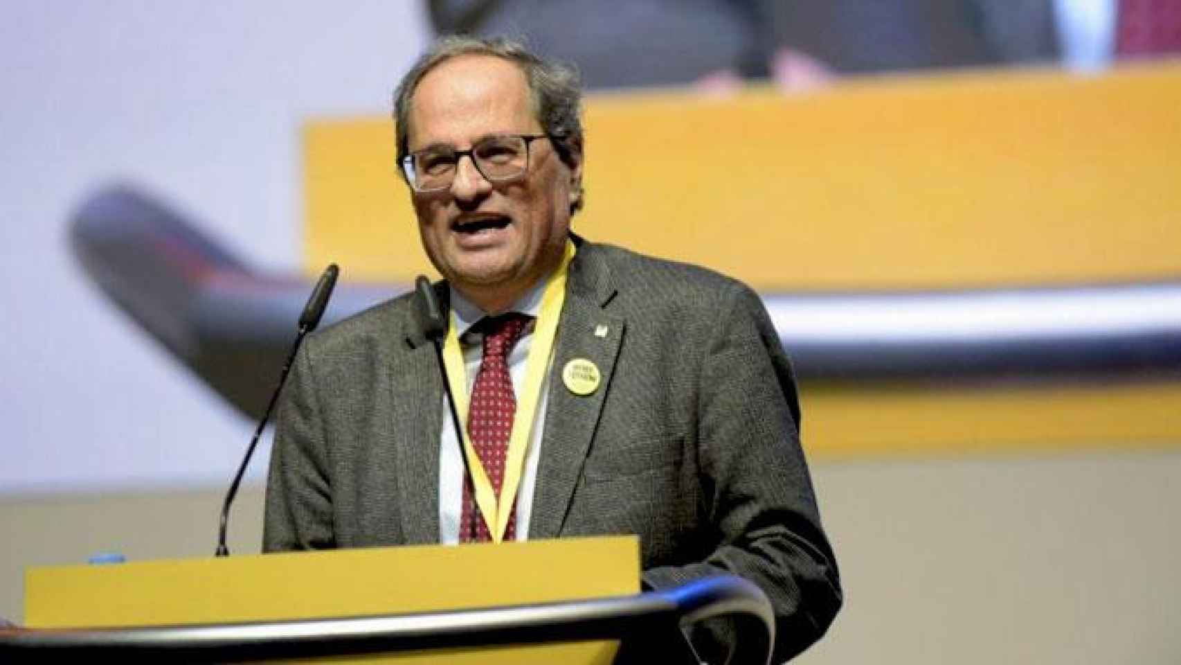 Quim Torra, presidente de la Generalitat, en su intervención en el congreso fundacional de la Crida Nacional per la República / CRIDA