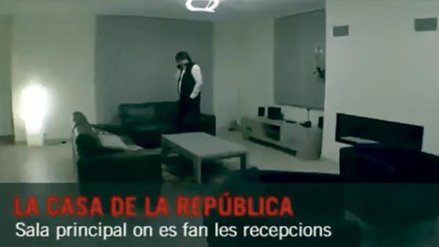 El interior de la casa de Puigdemont en Waterloo