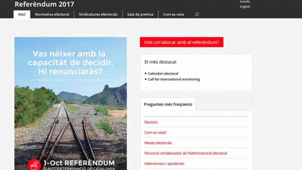 Web del referéndum ilegal del 1-O