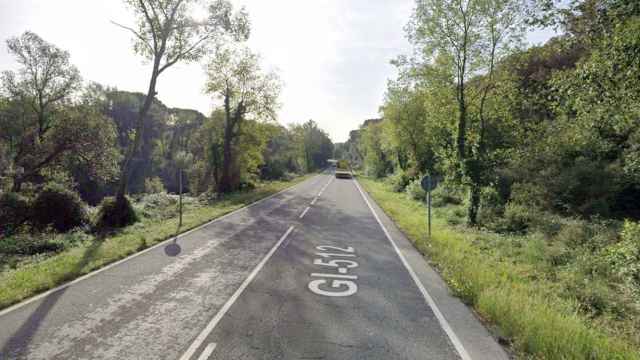 Carretera GI-512 a la altura del municipio de Fogars de la Selva, en Barcelona, donde ha tenido lugar el accidente / GOOGLE STREET VIEW