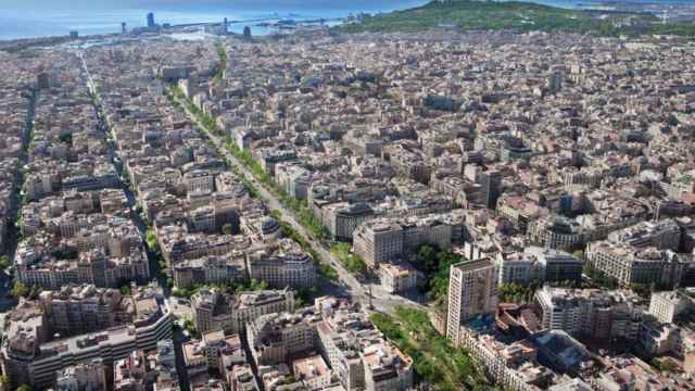 Imagen aérea de las Mandarin Oriental Residences en Barcelona / Cedida