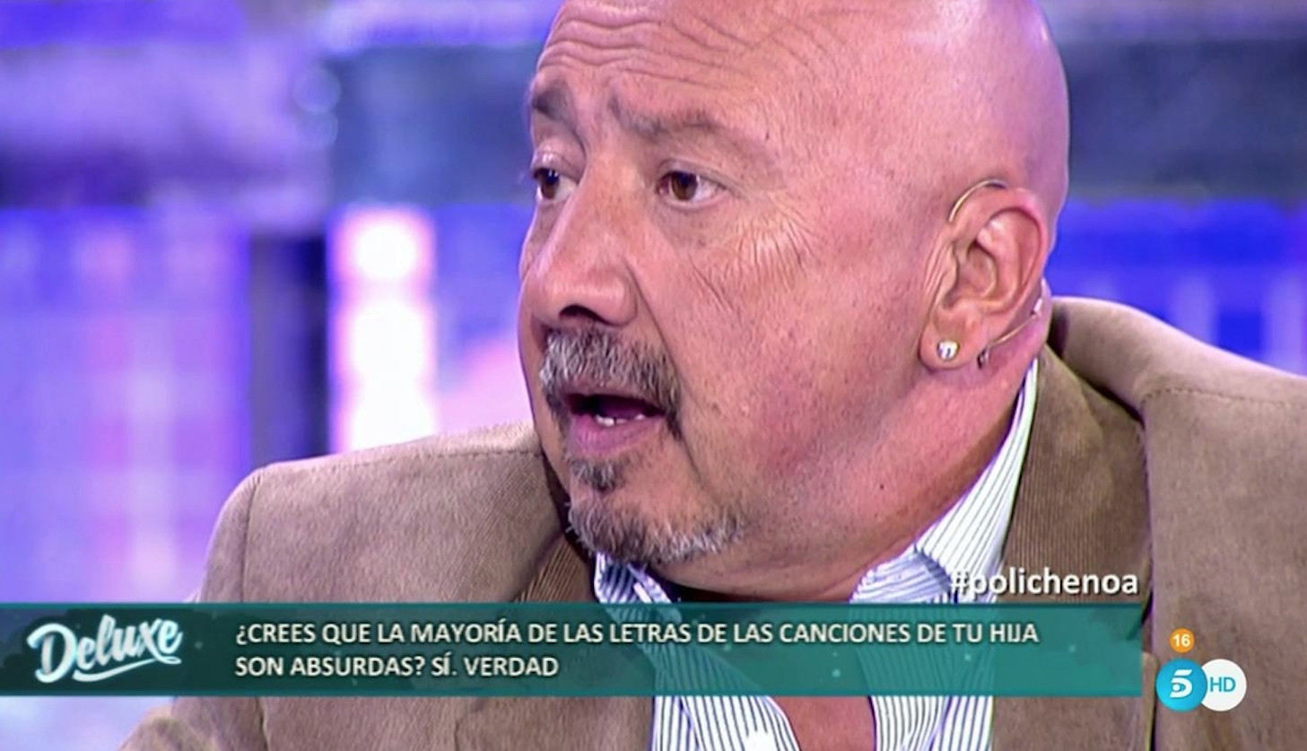 El padre de Chenoa en una entrevista que concedió en Telecinco / MEDIASET