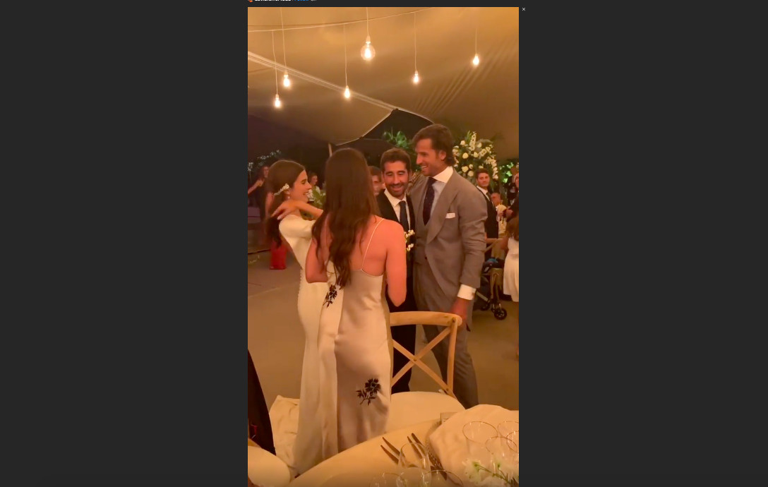 Feliciano López y Sandra Gago en un momento de su boda celebrada en Marbella / INSTAGRAM