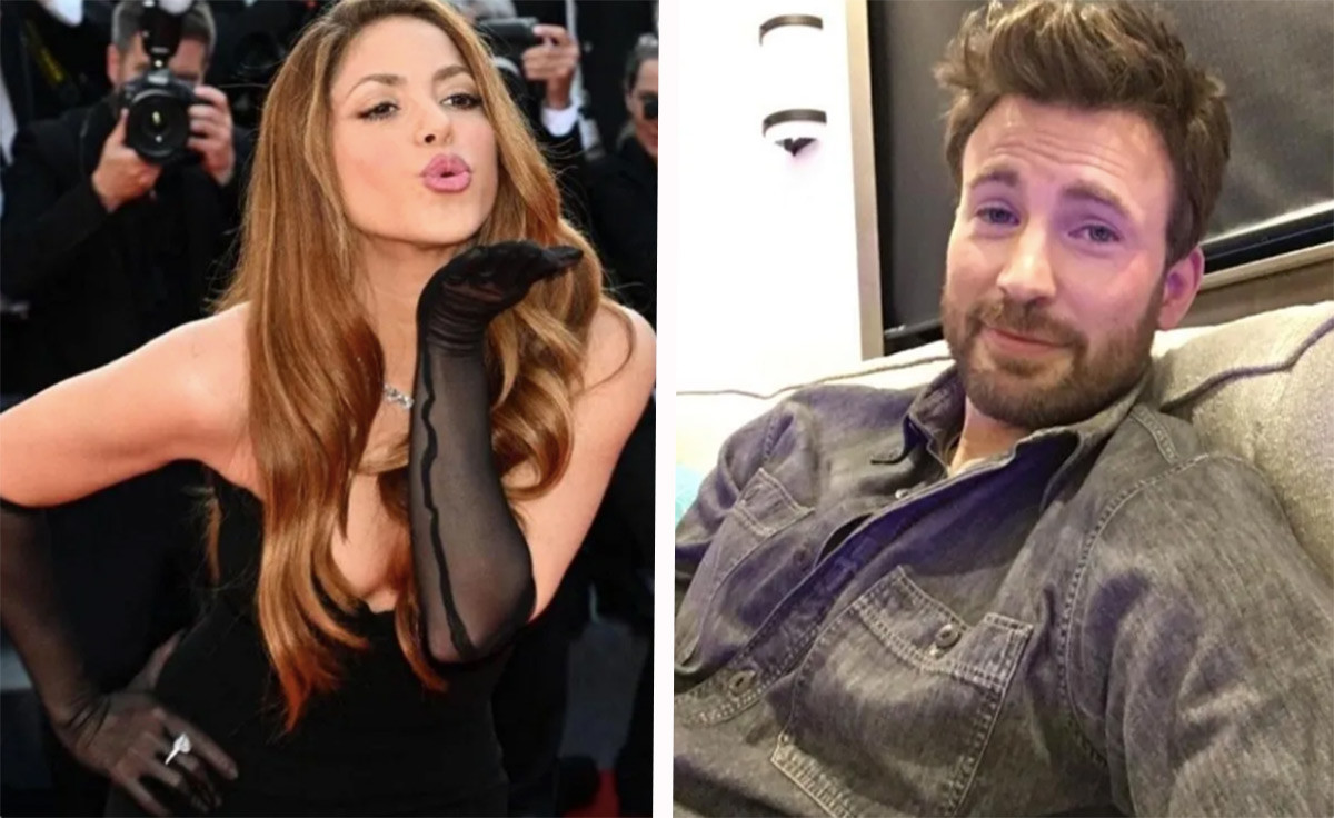 Chris Evans y Shakira, en un fotomontaje / CULEMANÍA