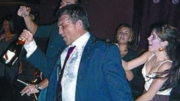 Laporta en una fiesta en Luz de Gas