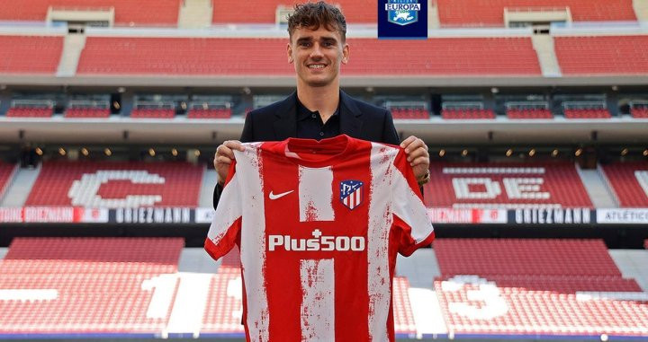 Antoine Griezmann en su presentación con el Atlético de Madrid / EFE