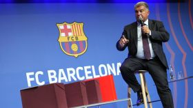 El presidente del Barça, Joan Laporta, da explicaciones sobre el caso Negreira