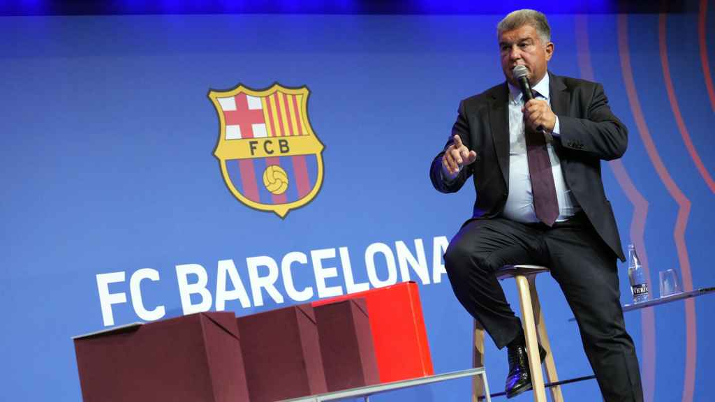 El presidente del Barça, Joan Laporta, da explicaciones sobre el caso Negreira