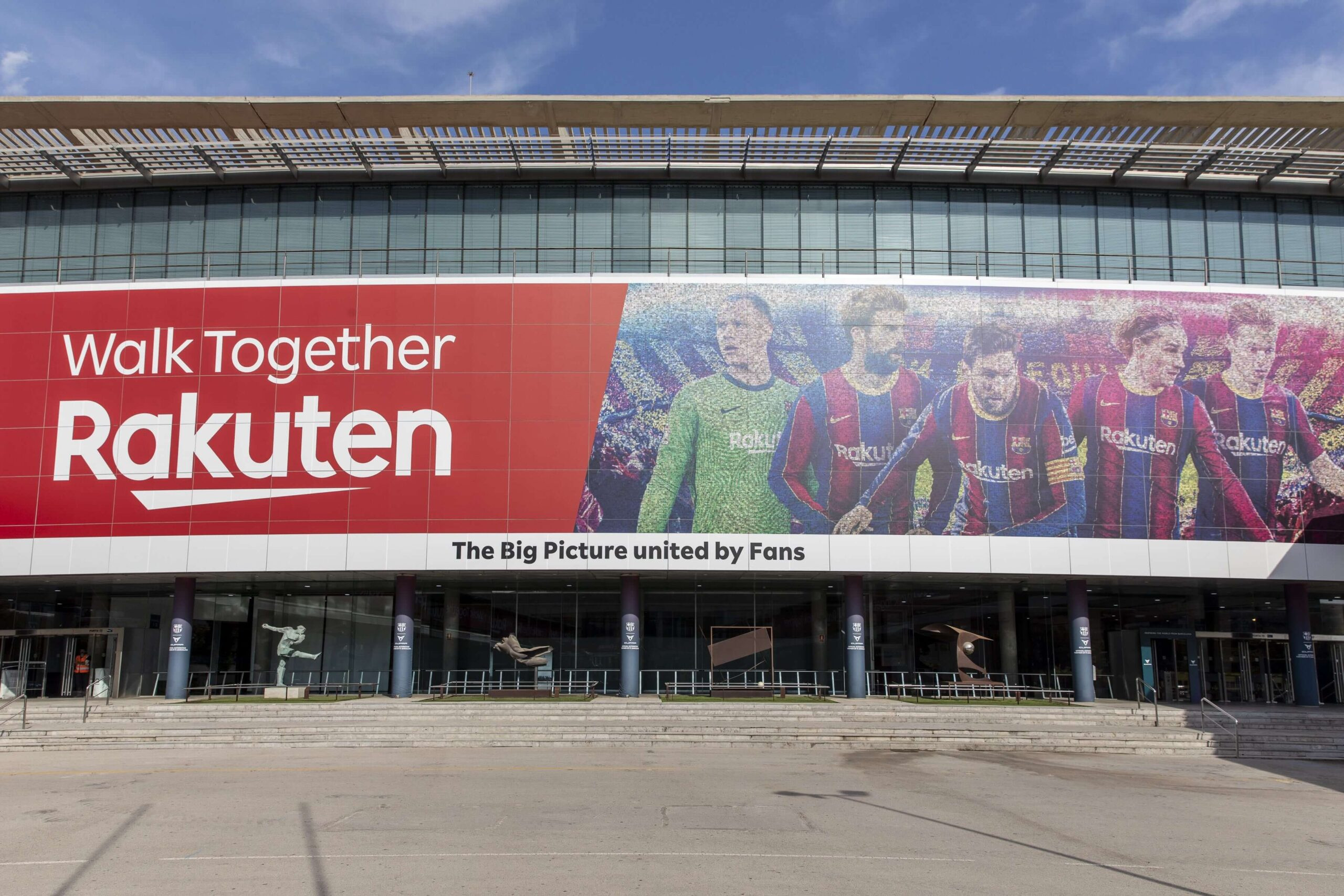 El mosaico de Rakuten en el Camp Nou / EFE