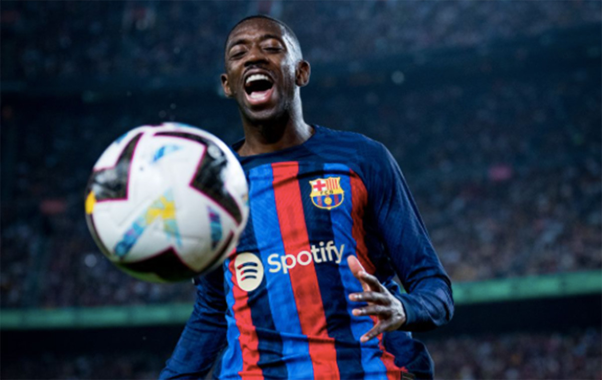 Dembelé, lamentándose tras una pérdida contra el Athletic de Valverde / FCB