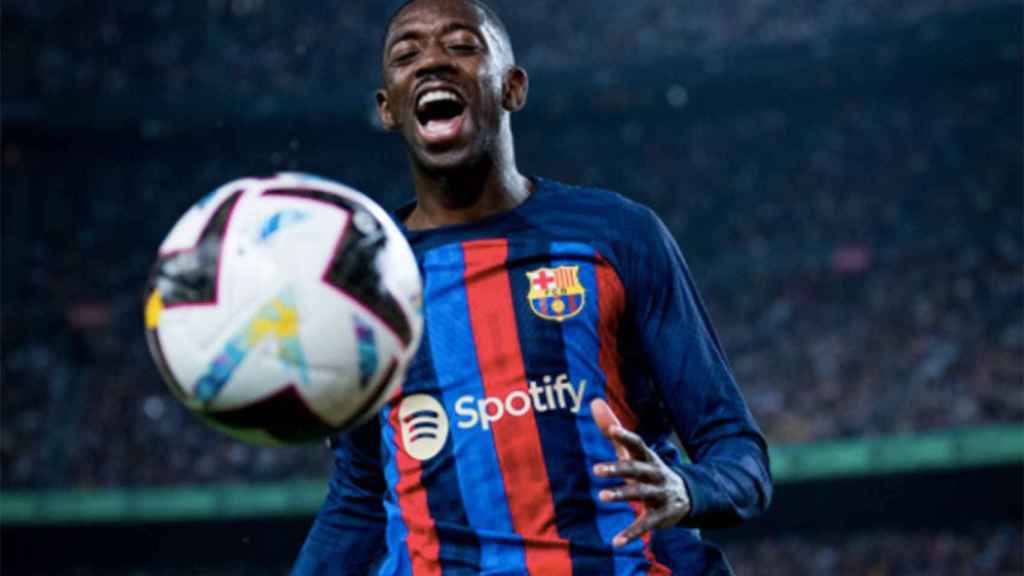 Dembelé, lamentándose tras una pérdida contra el Athletic de Valverde / FCB