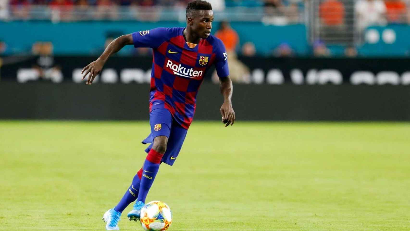 Moussa Wagué durante un partido con el Barça / Redes