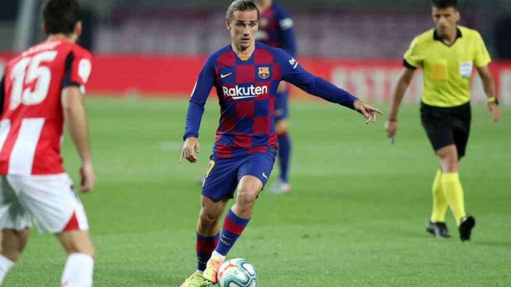 Antoine Griezmann durante el encuentro ante el Athletic /FCB