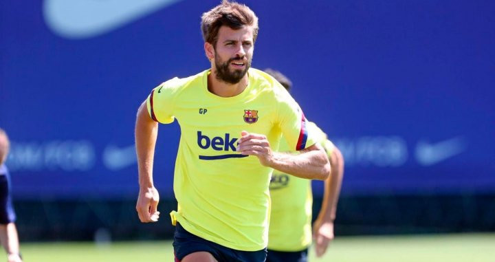 Gerard Piqué, en un entrenamiento | FCB