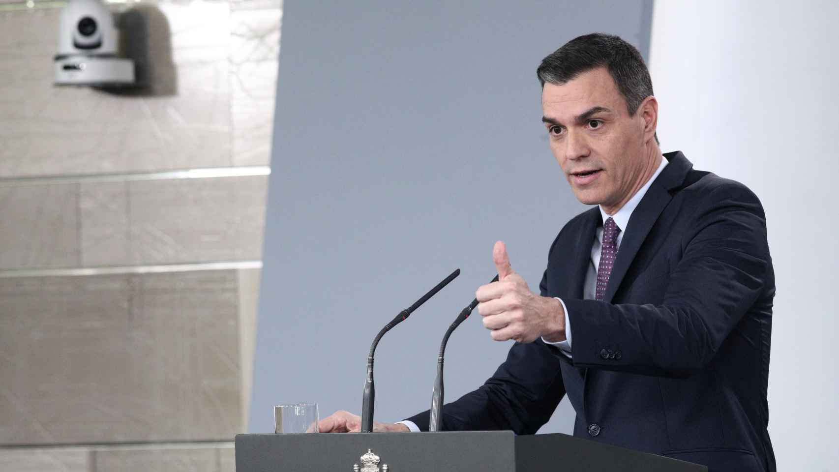 El presidente del Gobierno, Pedro Sánchez, comparece ante los medios tras el primer Consejo de Ministros / EP