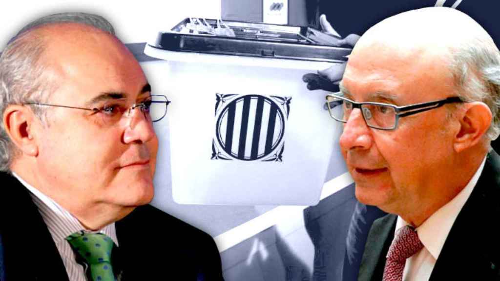 El juez Pablo Llarena y el ministro Cristóbal Montoro / FOTOMONTAJE DE CG