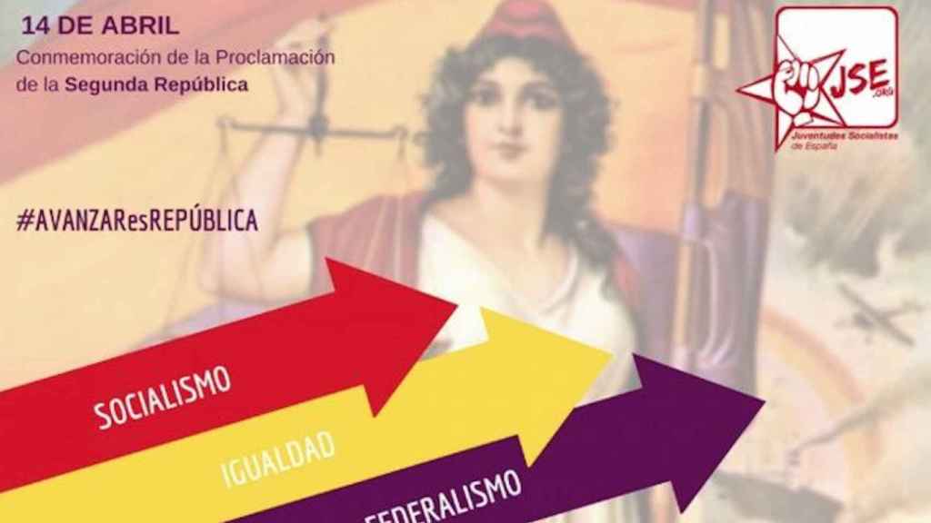 Una imagen del cartel de las Juventudes Socialistas a favor de la Tercera República