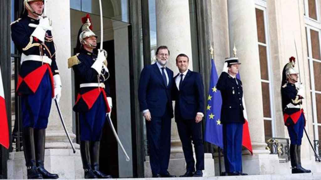 Rajoy y Macron, en el Palacio del Elíseo / EUROPA PRESS