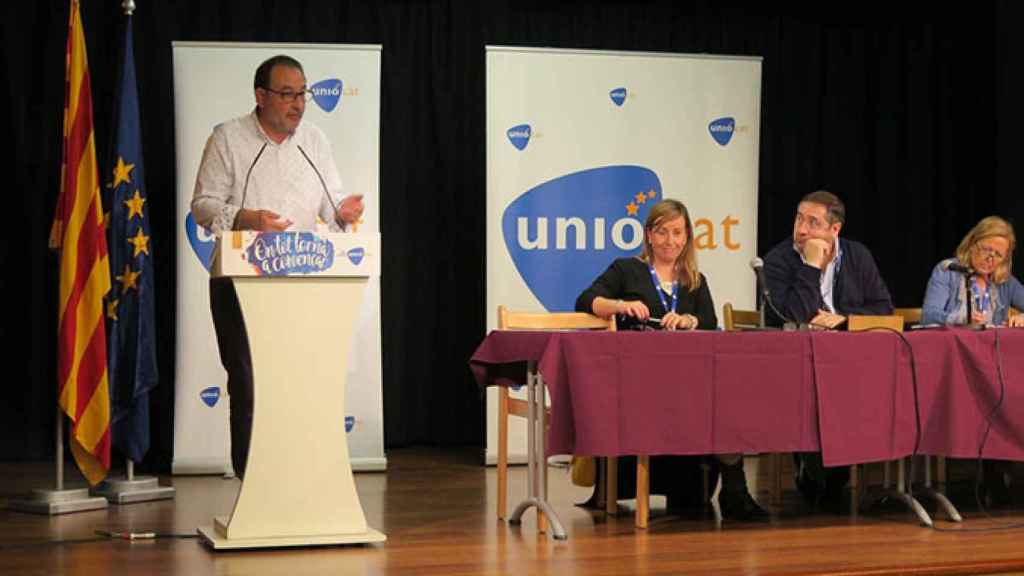 El secretario general de UDC, Ramon Espadaler, en su intervención ante la militancia del partido / CG