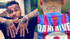 Dani Alves enseña sus tatuajes en las manos y nuca, uno en una zona íntima pone en evidencia sus declaraciones / CULEMANIA