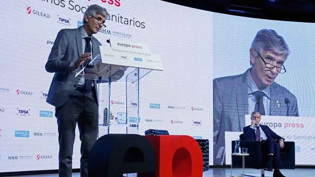 El consejero de Salud de Cataluña, Josep Maria Argimon, durante su intervención en el evento de Europa Press / Cézaro De Luca (EP)