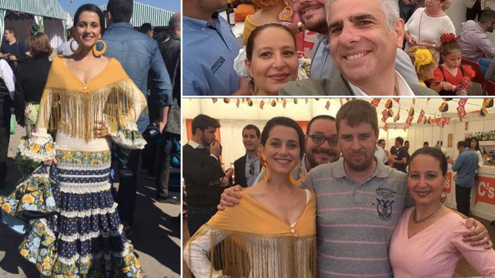 Inés Arrimadas, Sonia Sierra y Carlos Carrizosa en la Feria de Abril de Barcelona