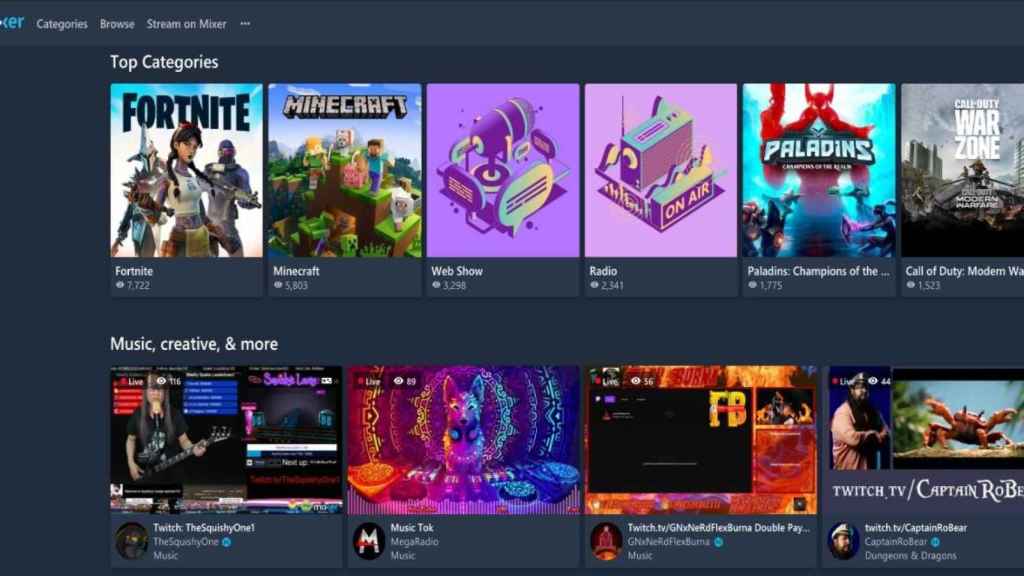 La plataforma de videojuegos en streaming Mixer de Microsoft