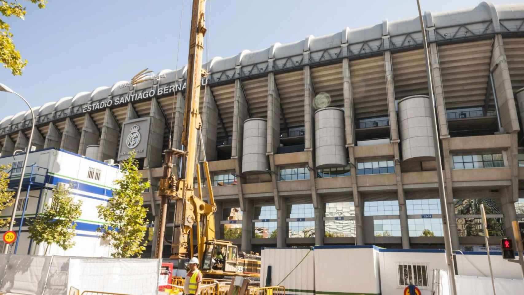 Santiago Bernabéu en obras