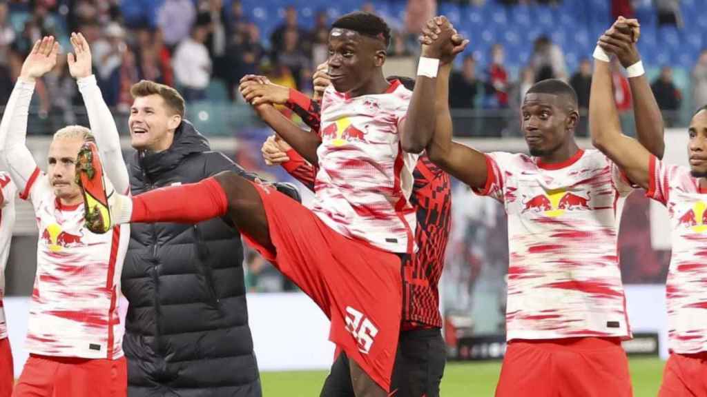 Ilaix Moriba, eufórico tras un partido del Red Bull Leipzig / REDES