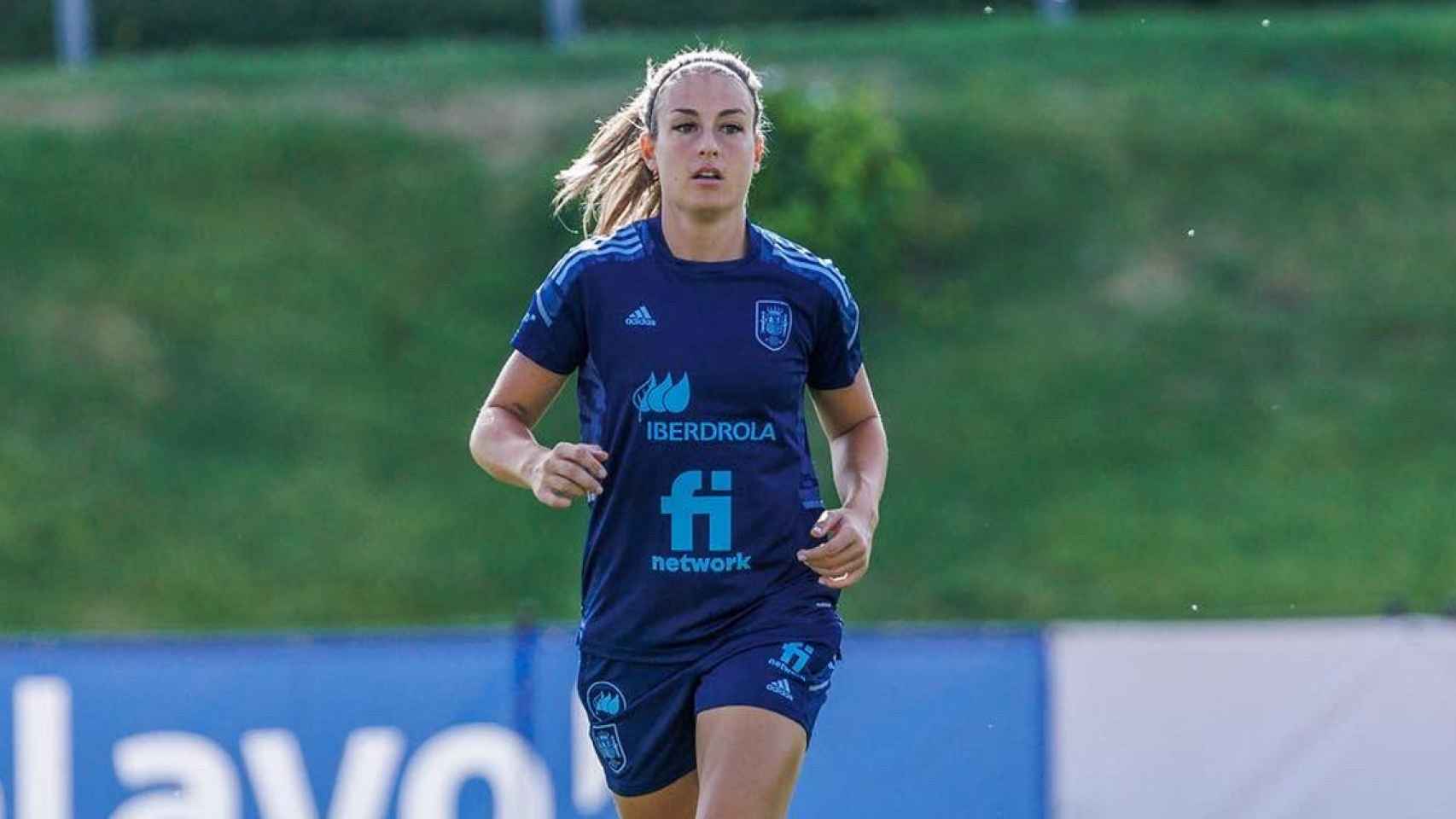 Alexia Putellas, durante un entrenamiento con la selección española, en la previa de la Eurocopa / RFEF