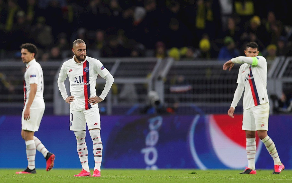 Neymar en el partido ante el Borussia Dortmund con la tercera equipación / EFE