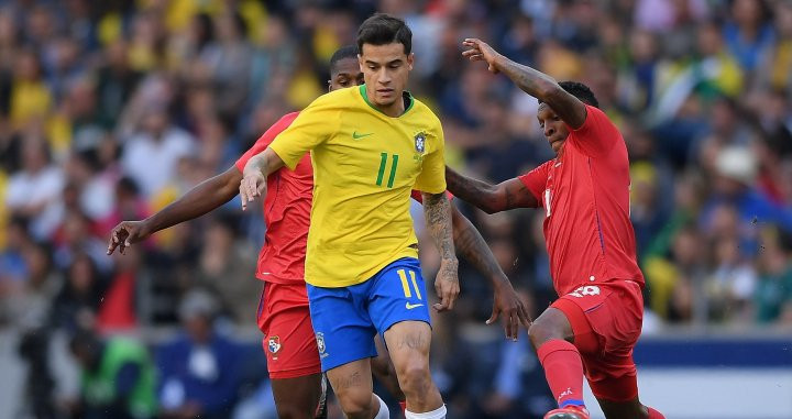 Coutinho en una acción del Brasil - Panamá / EFE