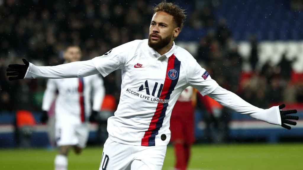 Neymar celebrando un gol con el PSG / EFE