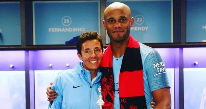 Silvia Tremoleda con Vicent Kompany / Instagram