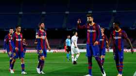 Gerard Piqué, celebrando su gol ante el Dinamo de Kiev | EFE