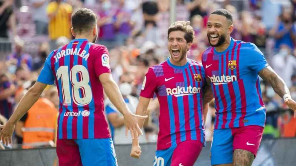 La celebración del Barça de Koeman ante el Getafe CF / FCB