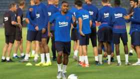 Malcom en un entrenamiento del FC Barcelona / EFE