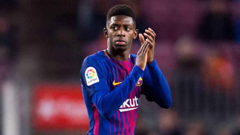 Dembelé en un partido con el Barça / EFE