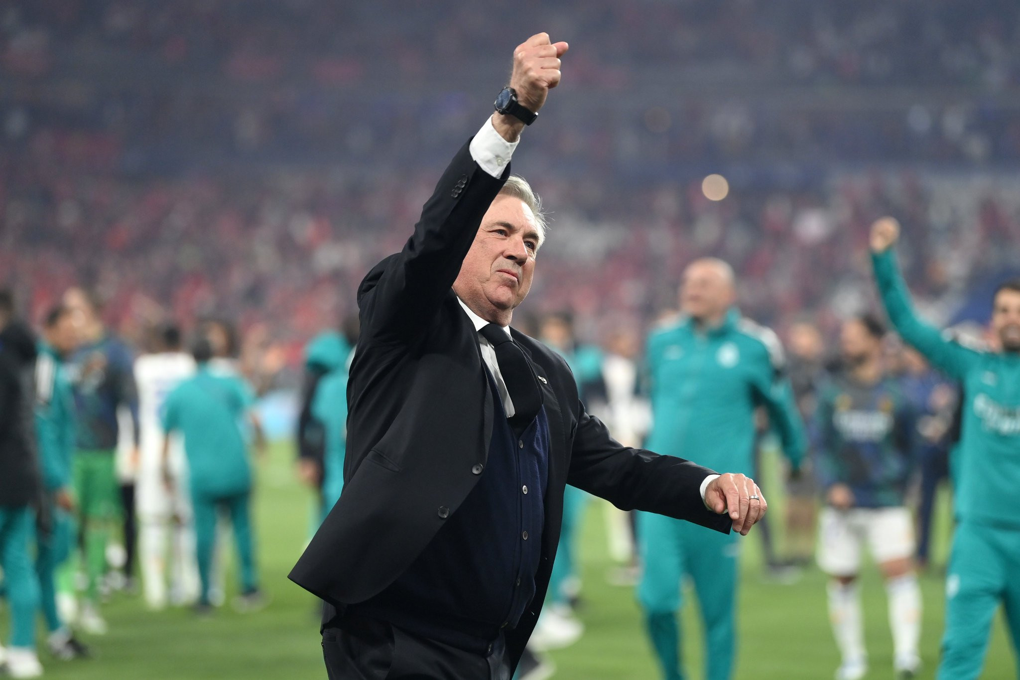 Ancelotti celebrando la Champions del Real Madrid / REDES