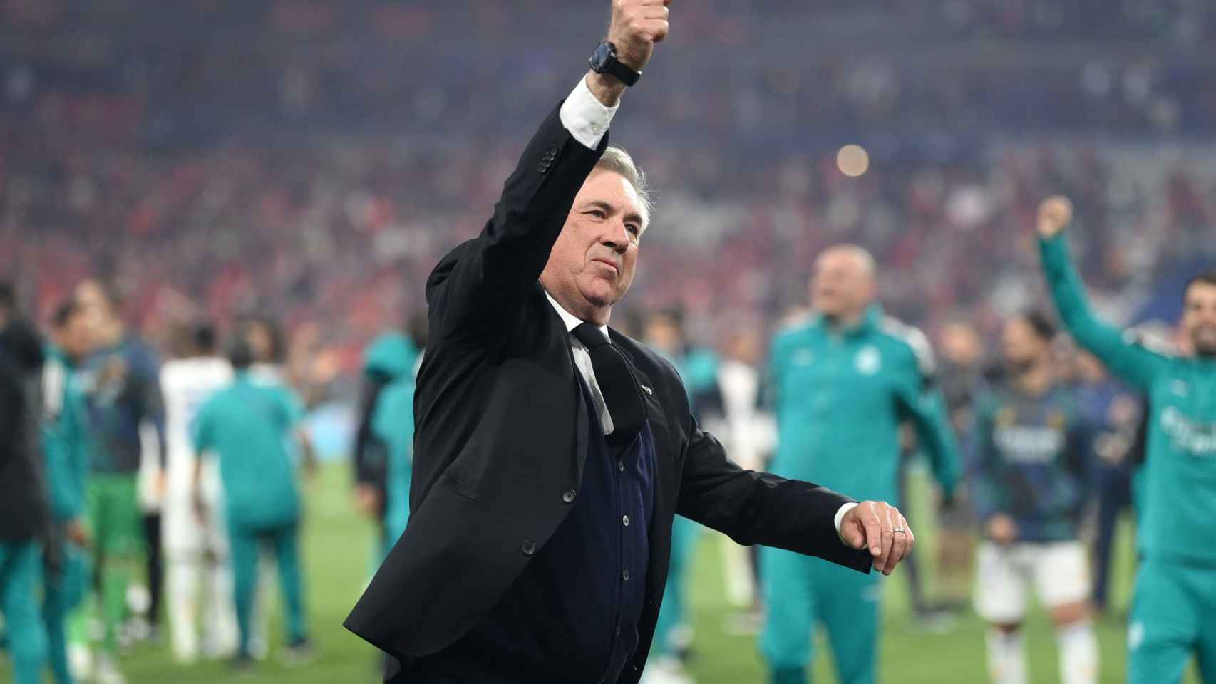 Ancelotti celebrando la Champions del Real Madrid / REDES