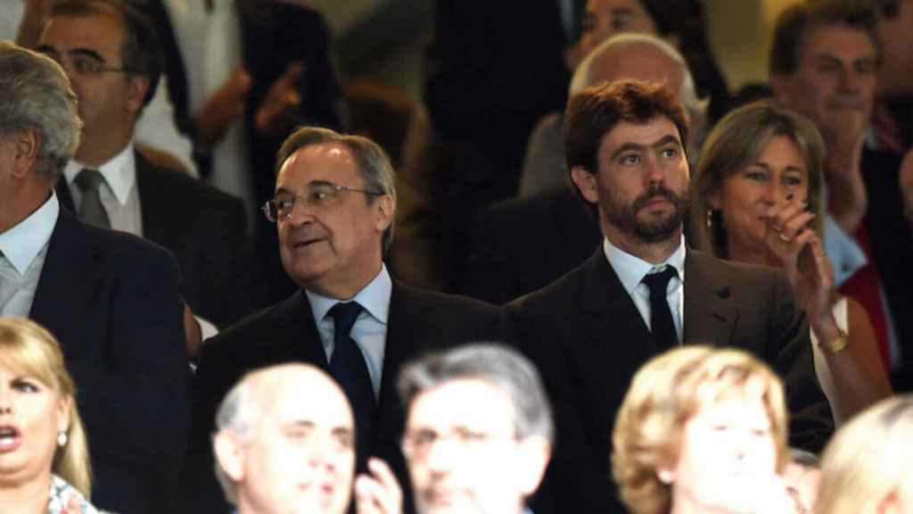 Florentino Pérez, junto a Agnelli | EFE