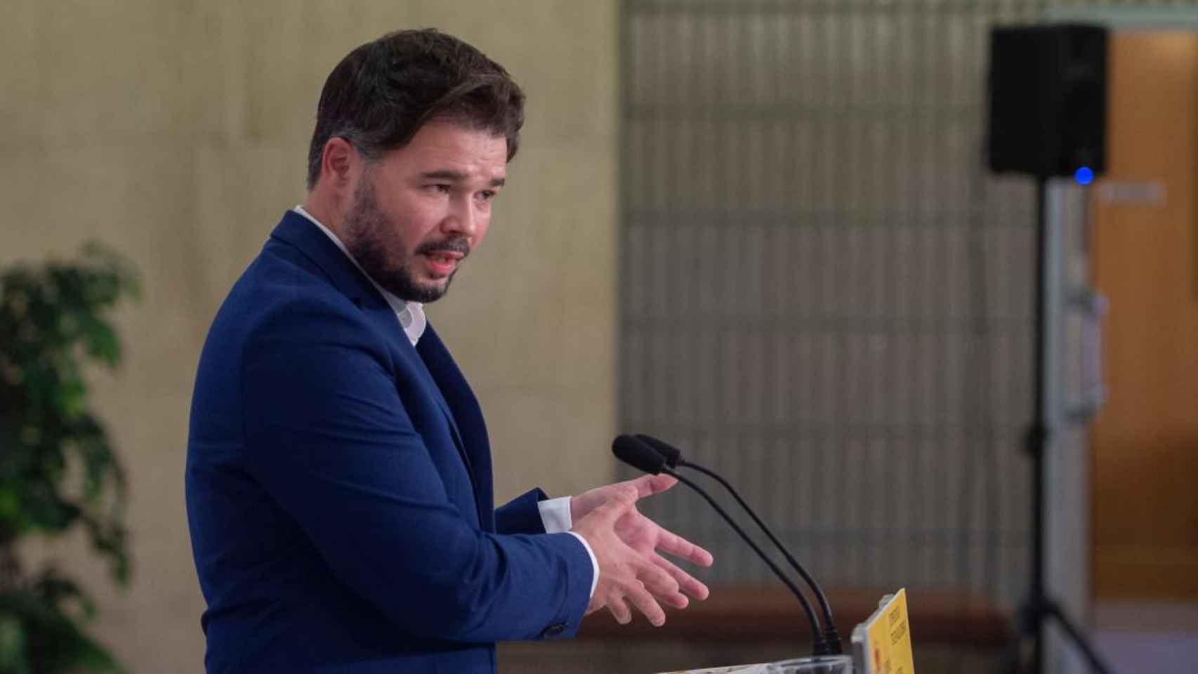 Gabriel Rufián, tras su encuentro con la vicepresidente Yolanda Díaz / ALBERTO ORTEGA - EP