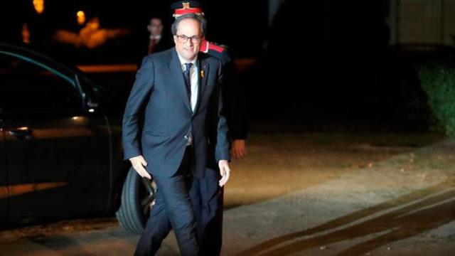 El presidente de la Generalitat, Quim Torra, a su llegada al Palau de Pedralbes / EFE