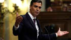 El presidente del Gobierno, Pedro Sánchez, en el Congreso / EFE