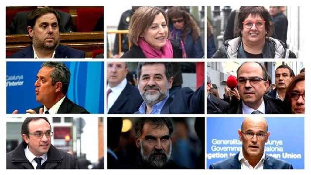 Los nueve acusados que están en prisión y que van a juicio: tres de ellos solicitan el aplazamiento / EUROPA PRESS