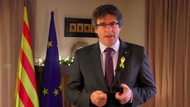Carles Puigdemont, durante su discurso de Fin de Año desde Bruselas / CG