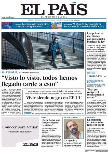 Portada de 'El País'