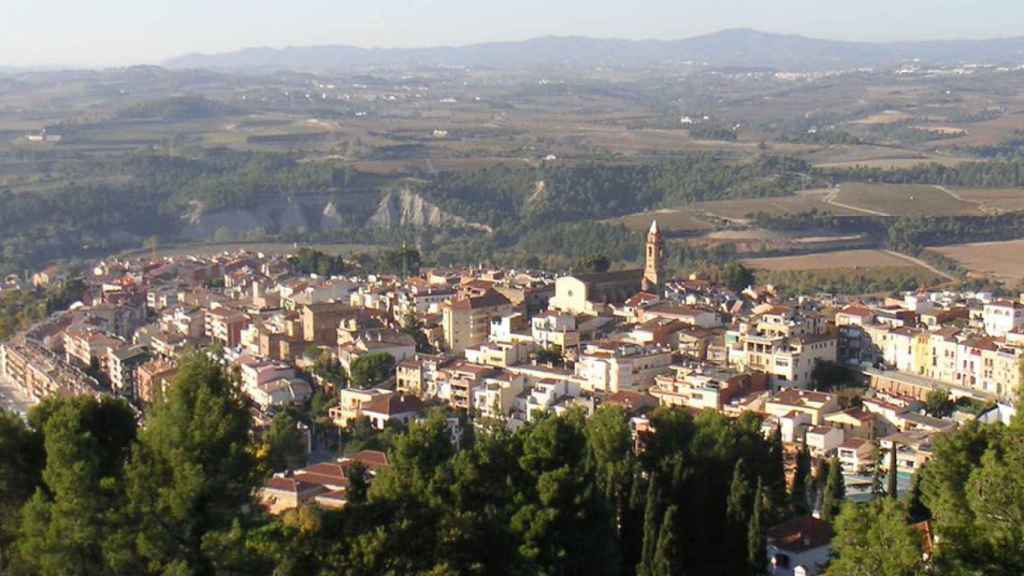 Vista panorámica de la localidad de Gelida